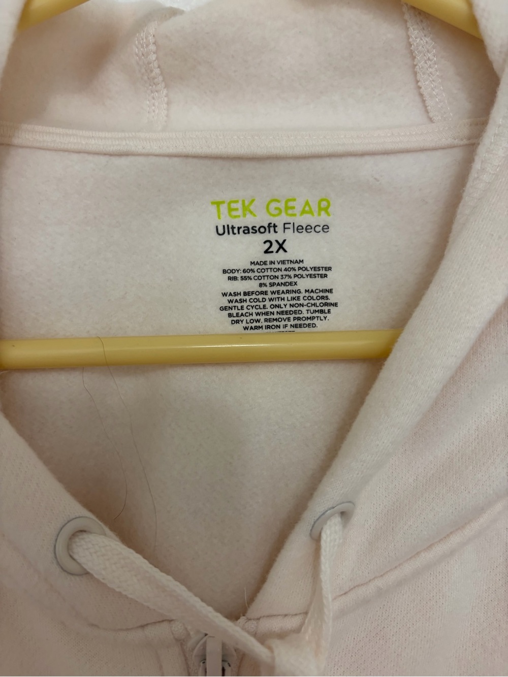 Women's Cream Zip Hoodie - Picture 2 of 3